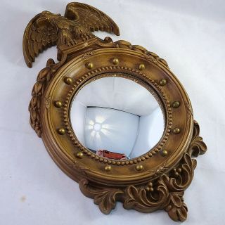 Syroco Convex Porthole Mirror Usa Federal Eagle 13 American Colonies Bullseye