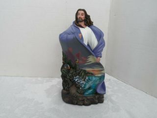 Thomas Kinkade By Ashton Drake Jesus Statue Rock Of Salvation