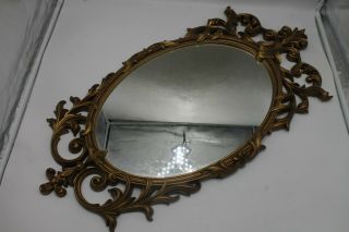 30 " Vintage Turner Gold Oval Wall Mirror Mid - Century Hollywood Regency 0074