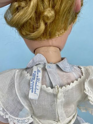 20” Vintage Madame Alexander HP Maggie Doll Alice in Wonderland All orig.  Tagged 4