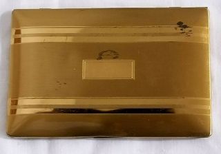 Elgin American Cigarette Case Gold Tone Vintage 5x3 Inches Calling Card