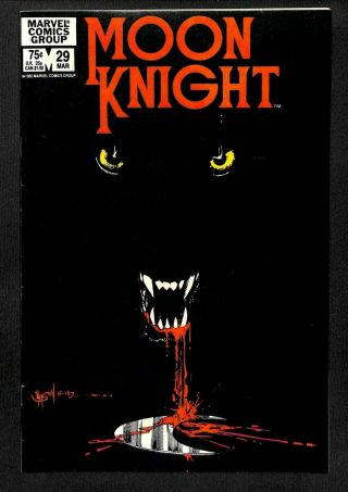 Moon Knight 29,  Vf,  8.  5,  Werewolf By Night; Bill Sienkiewicz Cover And Art