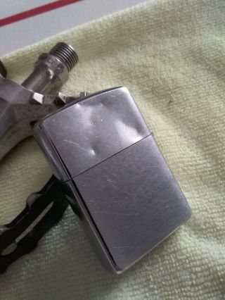 50 ' s VINTAGE ZIPPO LIGHTER SPORTS SERIES TROUT FISHERMAN CHROME with Dings 3