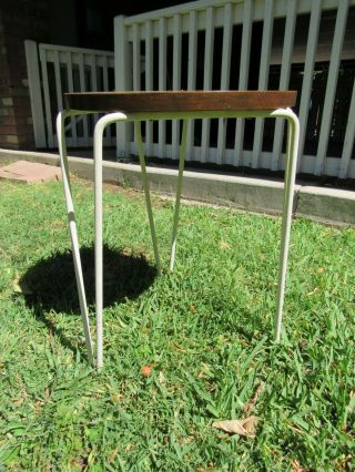 Very Cool Vintage 60s Mid Century Modern Hairpin Legs Stool Side Table
