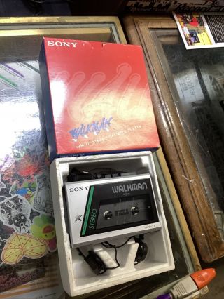 Vintage Sony Walkman Wm - 11 1985 Casette Player Headphones W/ Box