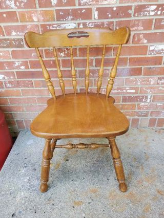 Vintage Mid Century Maple Dining Chair Keller Furniture Colonial Style 7