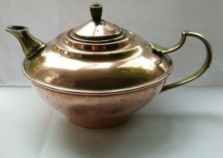 Antique Was Benson - Arts And Crafts Copper And Brass Teapot