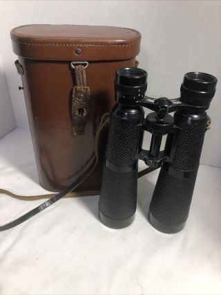 Vintage Hensoldt Wetzlar Dialyt 10 X 50 Binoculars Made In Germany With Case