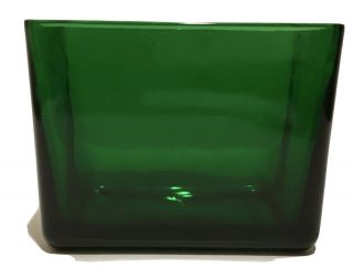 Vintage Napco Emerald Green Clear Glass Vase Planter 1164 Cleveland Oh Usa