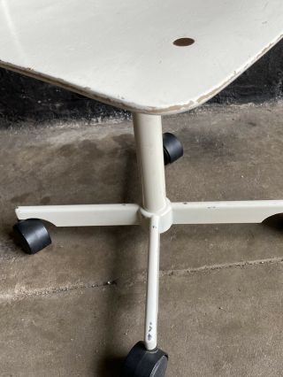 Vintage Kevi Rasmussen Mid Century Danish Modern Wood Desk White Small Chair 3