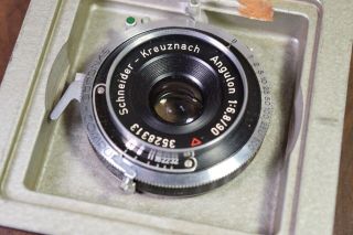 Vtg Schneider - Kreuznach Angulon 1:6.  8 90mm Camera Lens Synchro - Compur Shutter