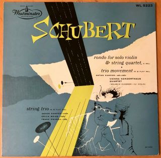 Schubert String Quartet / Trio Vienna Konzerthaus Westminster Wl 5223 Mono Vg,