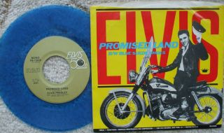 Elvis Presley - Blue Suede Shoes / Promised Land - USA BLUE VINYL 45 PS 2