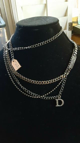 Unique Vintage Christian Dior Couture Multi Chain Necklace
