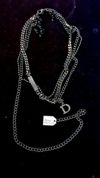 Unique Vintage Christian Dior Couture multi chain necklace 2