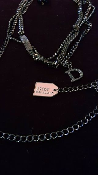 Unique Vintage Christian Dior Couture multi chain necklace 4