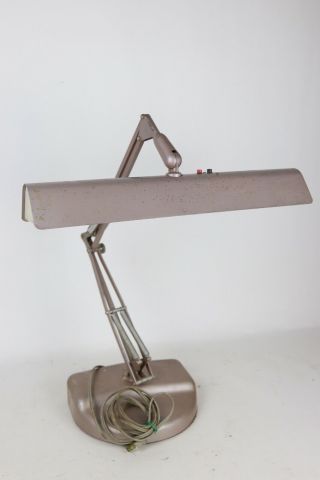 Vintage Luxo L - 2 Industrial Articulating Desk Lamp Task Weighted Base Norway Mcm