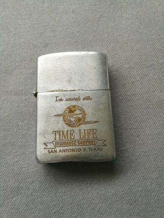 Vintage 1960 Time Life Insurance Company San Antonio,  Tx Zippo Lighter