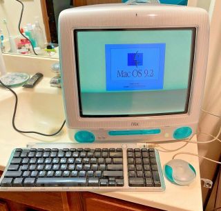 Vintage Apple Macintosh Imac G3 M5521 Desktop Computer Blue Graphite