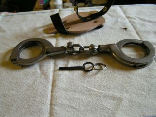 Vintage H&r Arms Handcuffs,  With Key,  H&r Handcuff