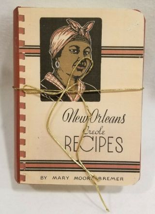 Rare Vintage Mary Moore Bremer Orleans Creole Recipes Book Figurine Cooking