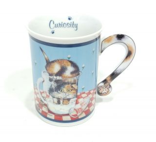 Comical Cats " Curiosity " Coffee Mug By Gary Patterson Danbury