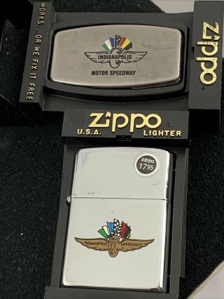 1994 Zippo Lighter & Money Clip Pocket Knife - Indianapolis Motor Speedway