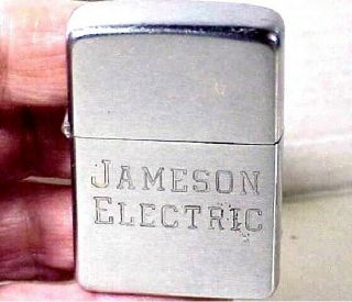 Vtg 1957 Zippo Pat.  Pend Pocket Lighter – Matching Ins.  & Jameson Electric