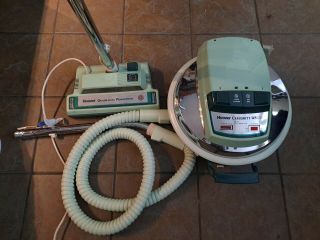 Rare Vintage Hoover Celebrity Qs Canister Vacuum Very Missing Top Tools