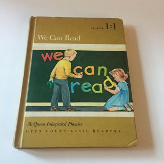 Vintage Rare Open Court Basic Readers We Can Read Hardback Book Mcqueen Phonics