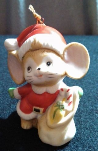 Home Interiors Homco Christmas Mouse Ceramic Tree Ornament 5252