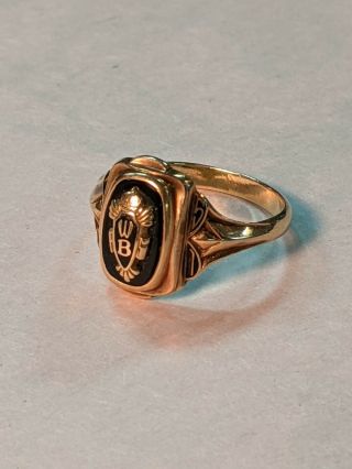 Vintage 1951 White Bear High School 10k Gold Class Ring 3.  1g Sz.  6 Minnesota