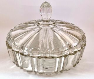Vintage Anchor Hocking Clear Glass Lidded Candy Dish