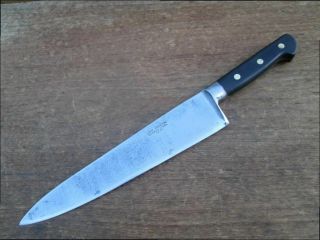 Xl Vintage Japanese Hand - Forged Carbon Steel Gyuto Chef Knife Razor Sharp