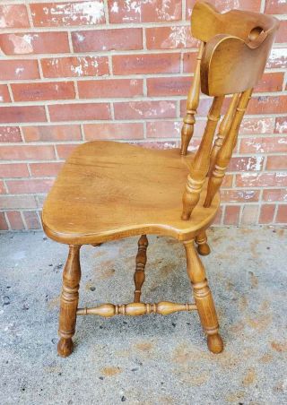 Vintage Mid Century Maple Dining Chair Keller Furniture Colonial Style 6 3