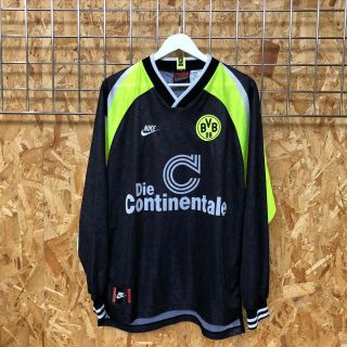 Borussia Dortmund Nike Away Shirt 1995 - 1996 L Large Top Jersey Vtg Long Sleeve