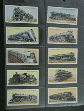 Cigarette Tobacco Cards Wills Railway Engines Trains 1936 Full Set