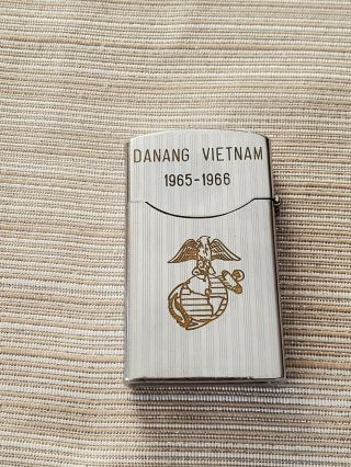Vintage 1965 - 66 Da Nang Vietnam Usmc Zenith Windproof Pipe & Cigarette Lighter