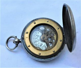 Fluid Filled Ww1 Magnetic Marching Compass Vintage Antique