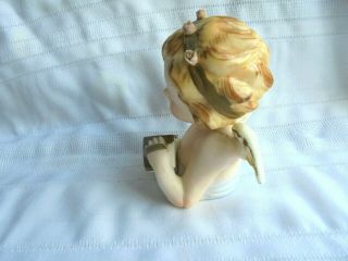 Vintage Napco Ceramic Cherub / Angel Playing a Squeeze Box Figurine 2