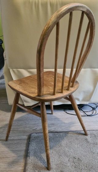 Vintage Pre Owned Ercol Arch Stick Back Chair Poss Oak / Beech 2