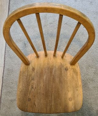 Vintage Pre Owned Ercol Arch Stick Back Chair Poss Oak / Beech 3