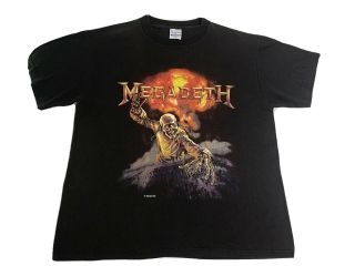 L Vintage Megadeth 1987 Peace Sells Shirt Vtg Concert