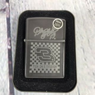 Zippo Lighter Dale Earnhardt 3 Man On A Mission Unfired - Metal Box Worn