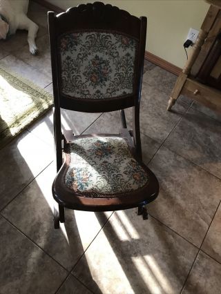 Antique Victorian Folding Rocking Chair 1870 ' s 2