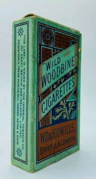 Antique Wild Woodbine Cigarettes Bristol London Empty Pack