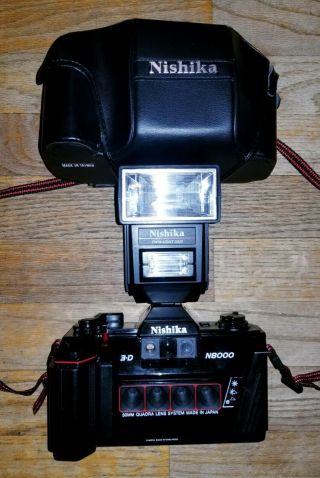 [mint] Vintage Nishika N8000 35mm Quadrascopic Stereo 3d Lenticular Camera
