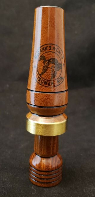 Vintage Duck Call Made By Thurman Mccann Truman Ark - Triple Stamped