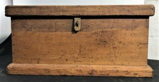 Antique Small Carpenters Chest Tool Box With Tool Tray