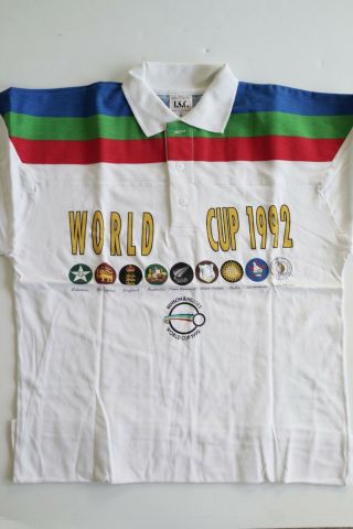 Vintage Cricket World Cup 1992 Polo Shirt…size Medium…new Old Stock…rare.
